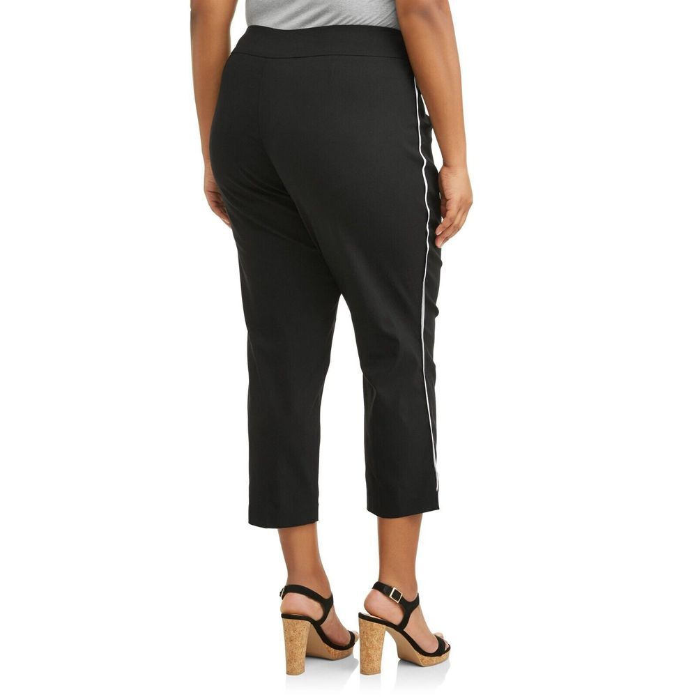 Terra & Sky Women's Plus Size Stretch Woven Skinny Pant 4X (28w-30w) New Black - Picture 2 of 5